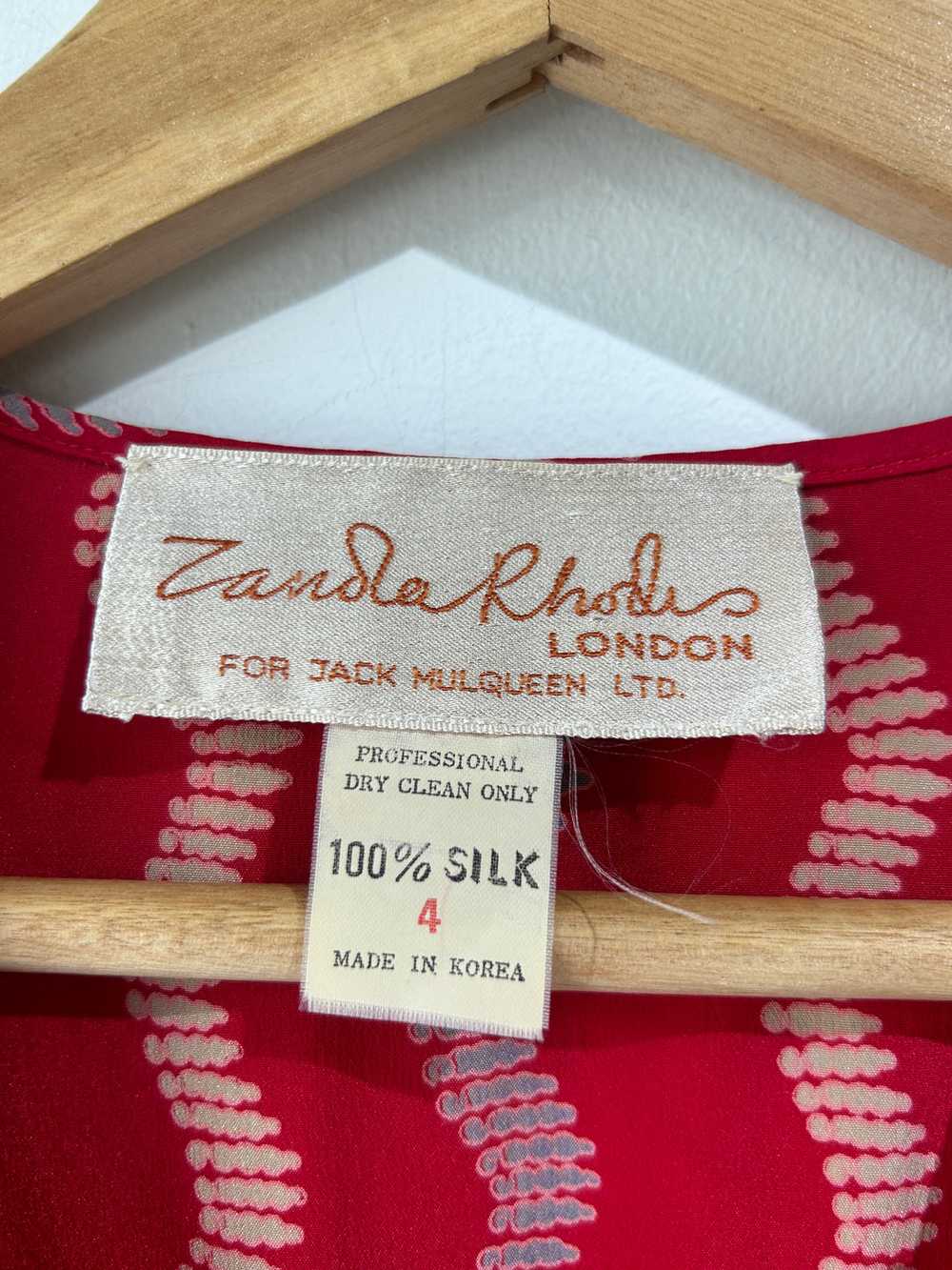 Vintage Zandra Rhodes Silk Printed Dress - image 3