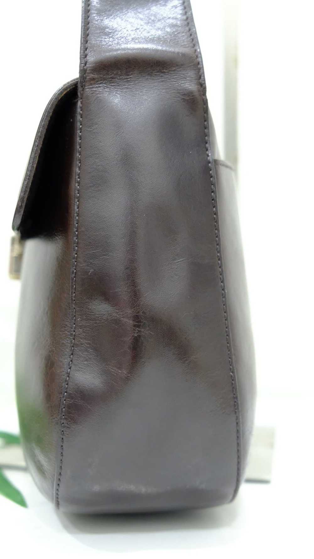 Prada Authentic vintage prada brown leather shoul… - image 7