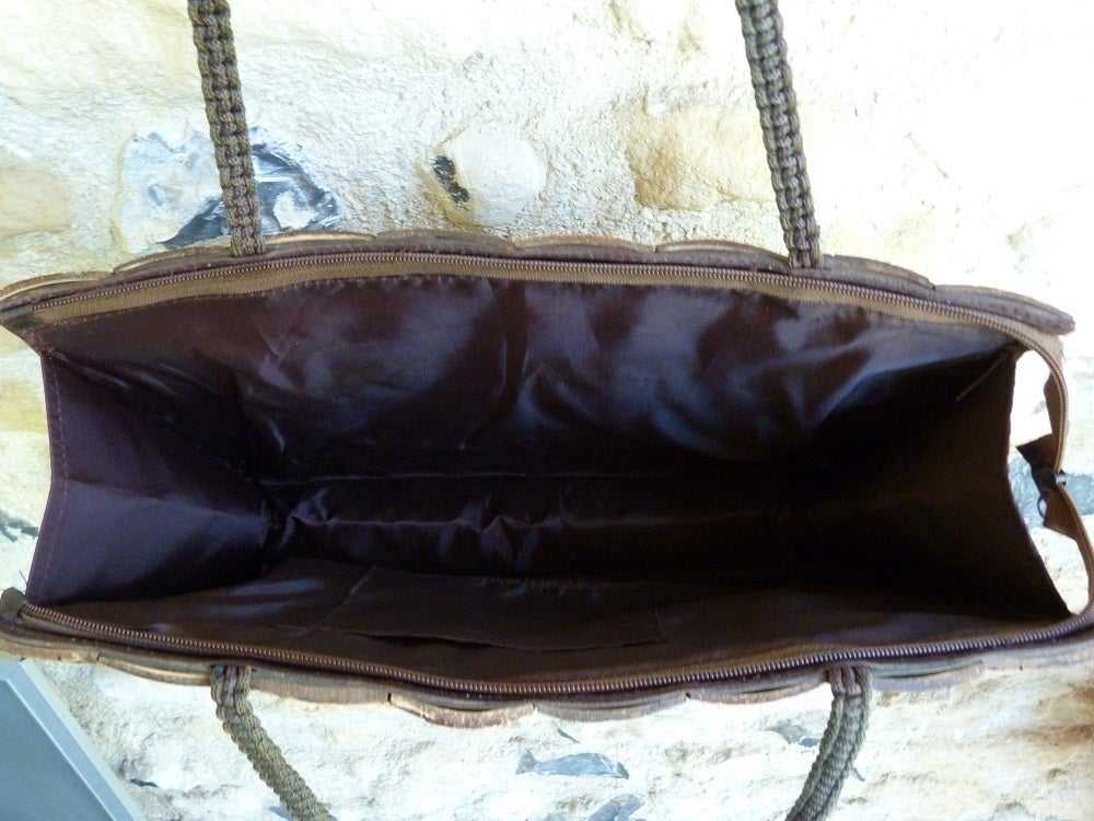 Large 70's tote bag - Large handmade tote bag - w… - image 3