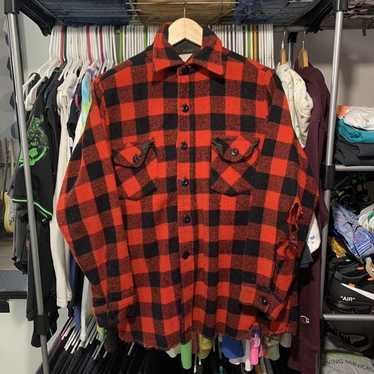 Vintage vintage 80s/90s thick heavy wool flannel … - image 1