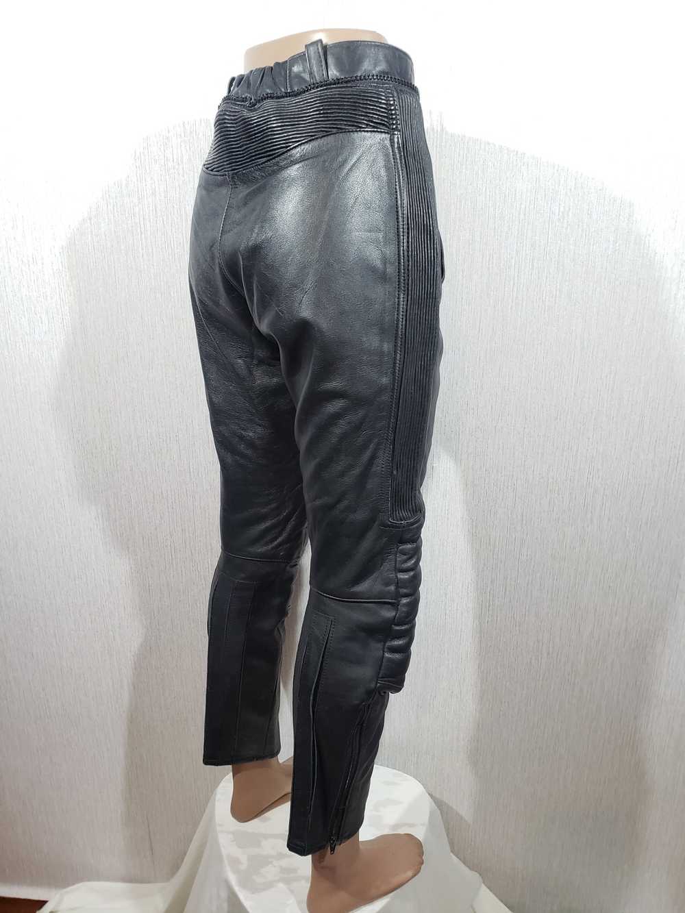 Biker Jeans × Leather Gorgeous black leather bike… - image 7