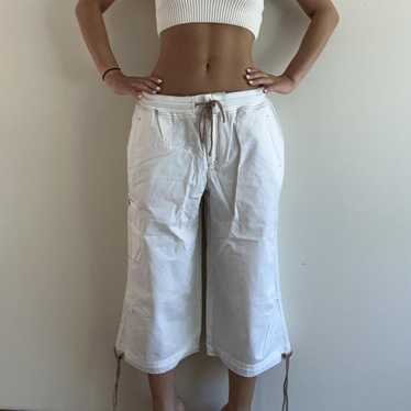 Streetwear × Vintage White Y2K Cargo Utility Pants - image 1