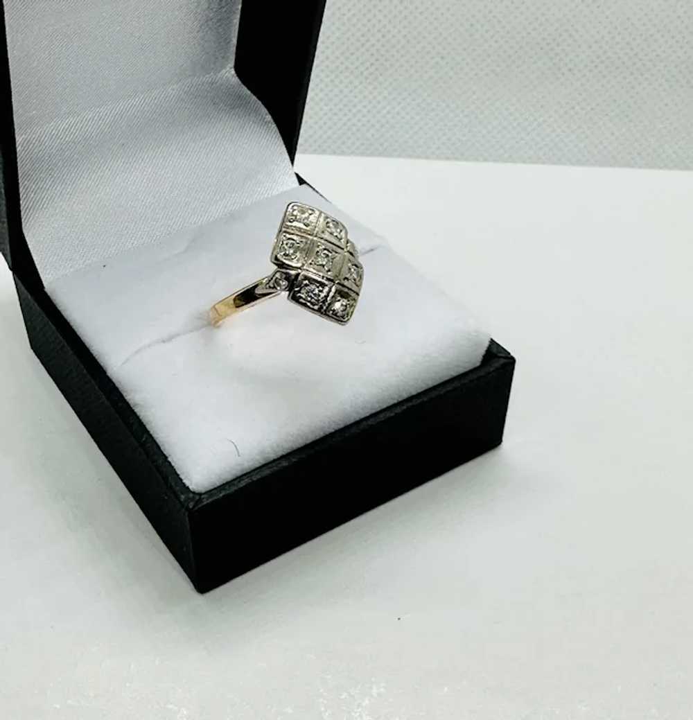 Edwardian Old Mine Cut Diamond Ring in Platinum a… - image 2