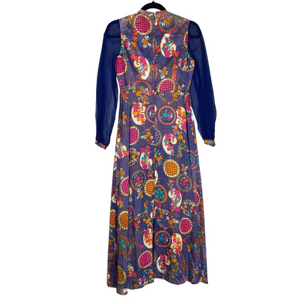 Vintage Vintage Hippie Dress 1960s Psychedelic Ma… - image 2