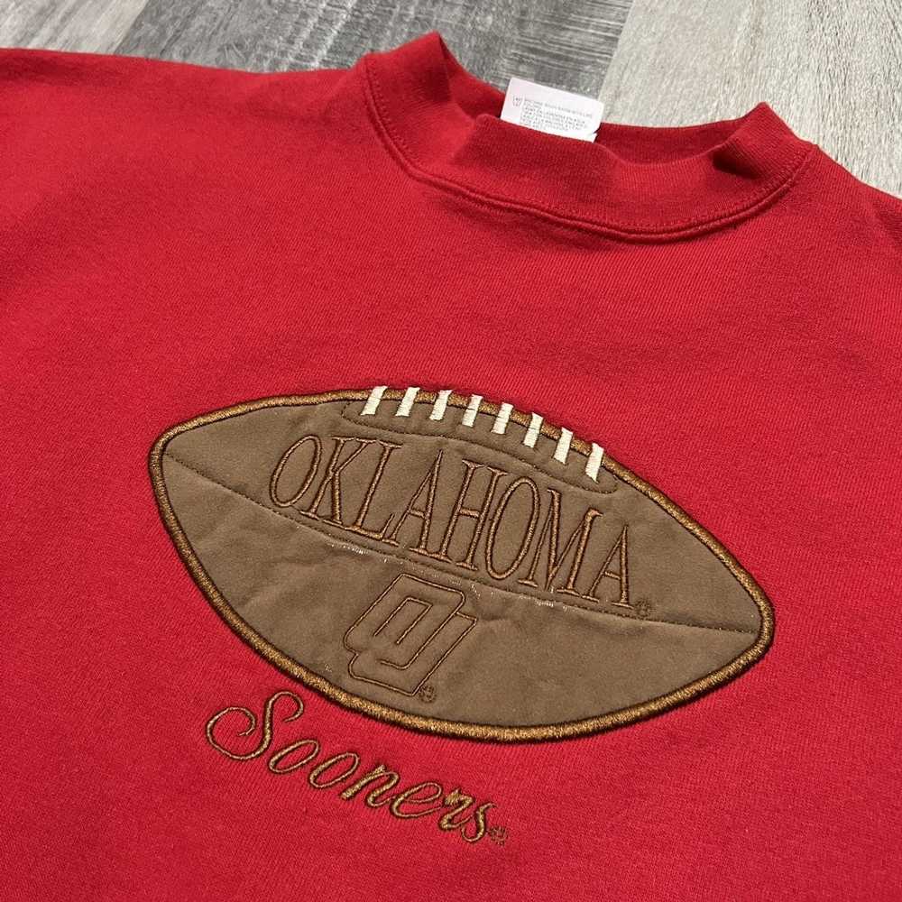 Collegiate × Vintage VTG Oklahoma Sooners Red 90s… - image 2