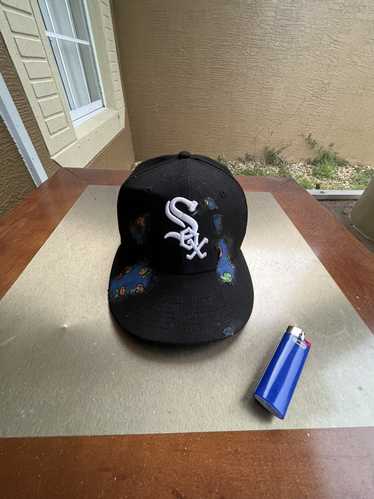 MLB Custom Mario burned White Sox fitted hat (size