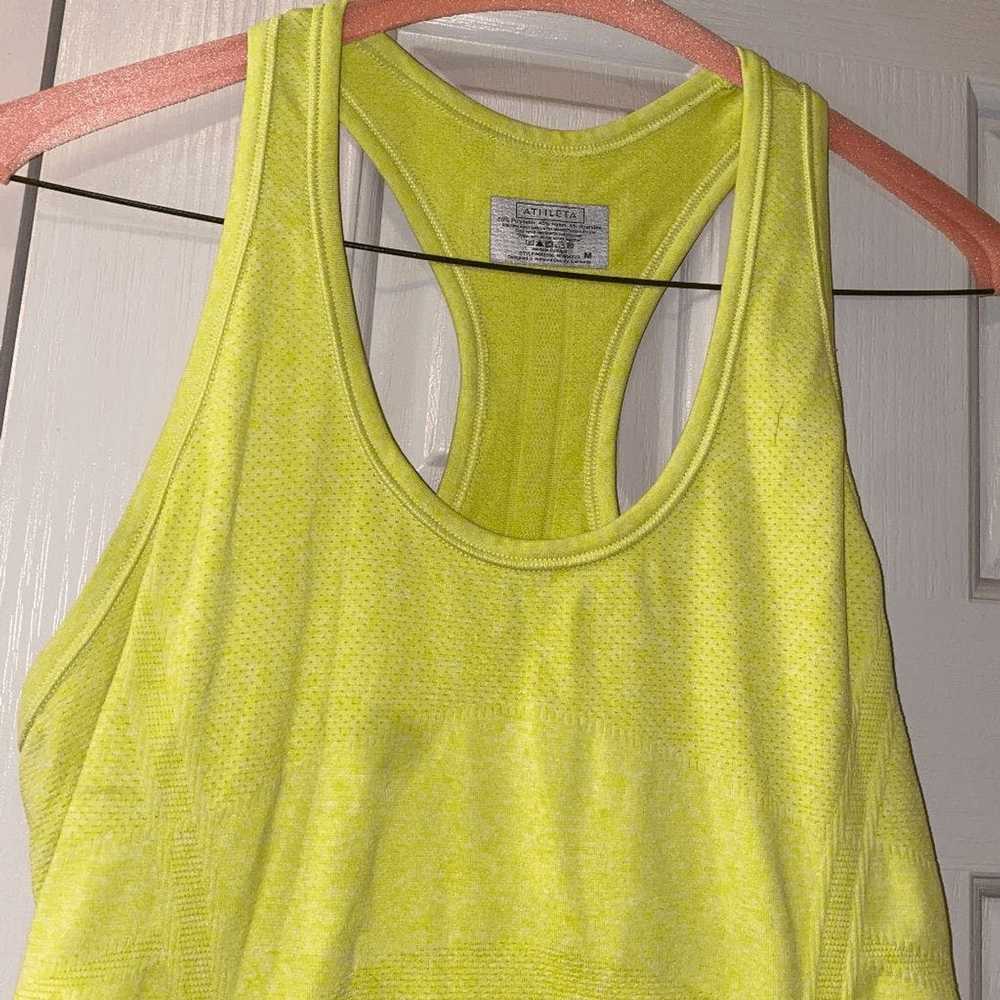 Athleta Athleta Fastest Track Racerback Neon Yell… - image 5