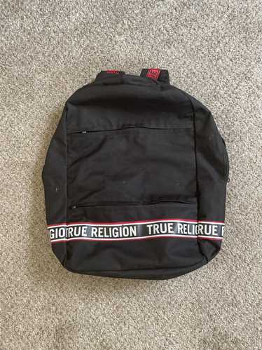 NWT True Religion Men's White and Black Monogram Backpack