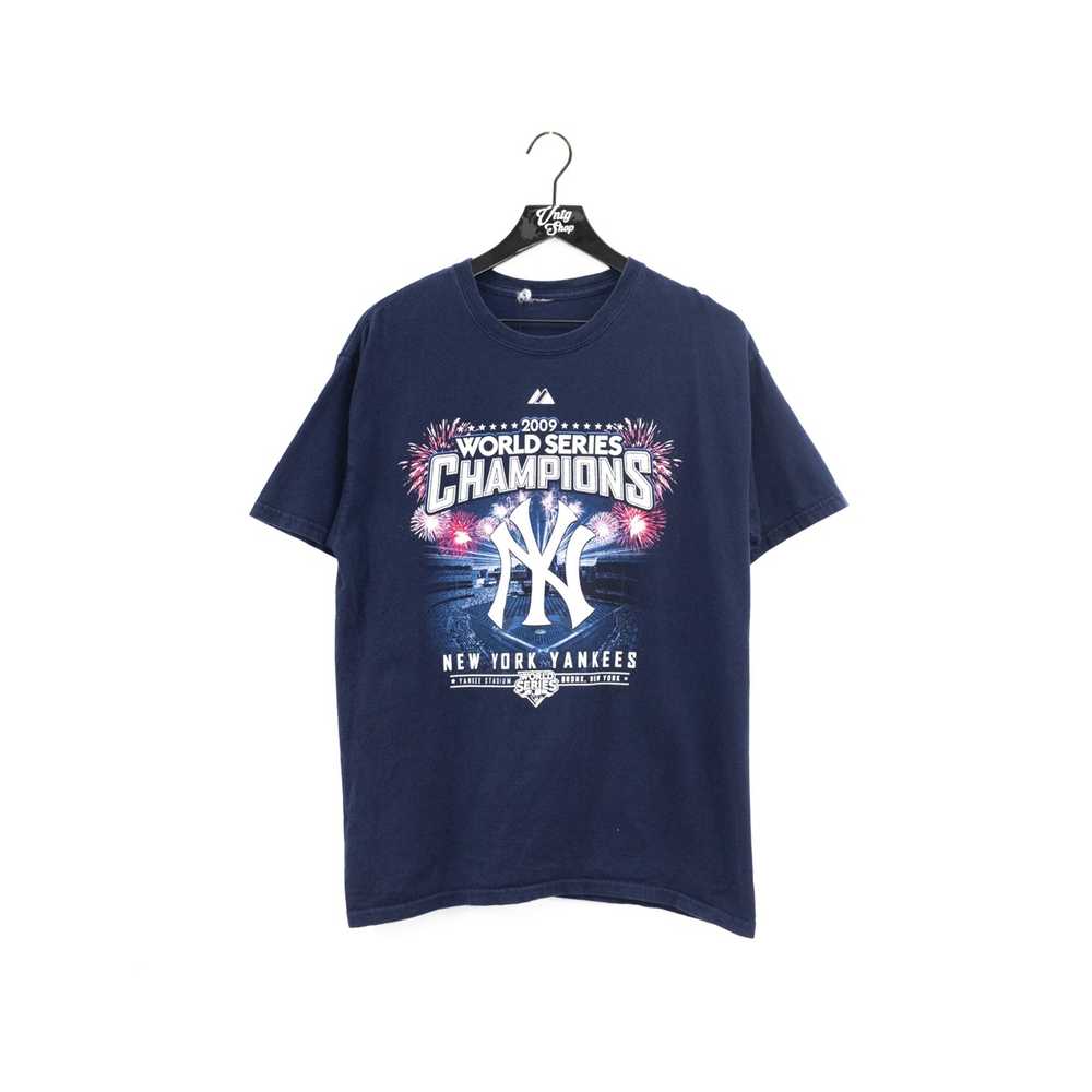Vintage 2009 NEW YORK YANKEES 27 TIME World Series Champion Baseball T Shirt  XL