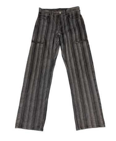 PPFM Double Pocket newest Striped Cargo Pants Denim