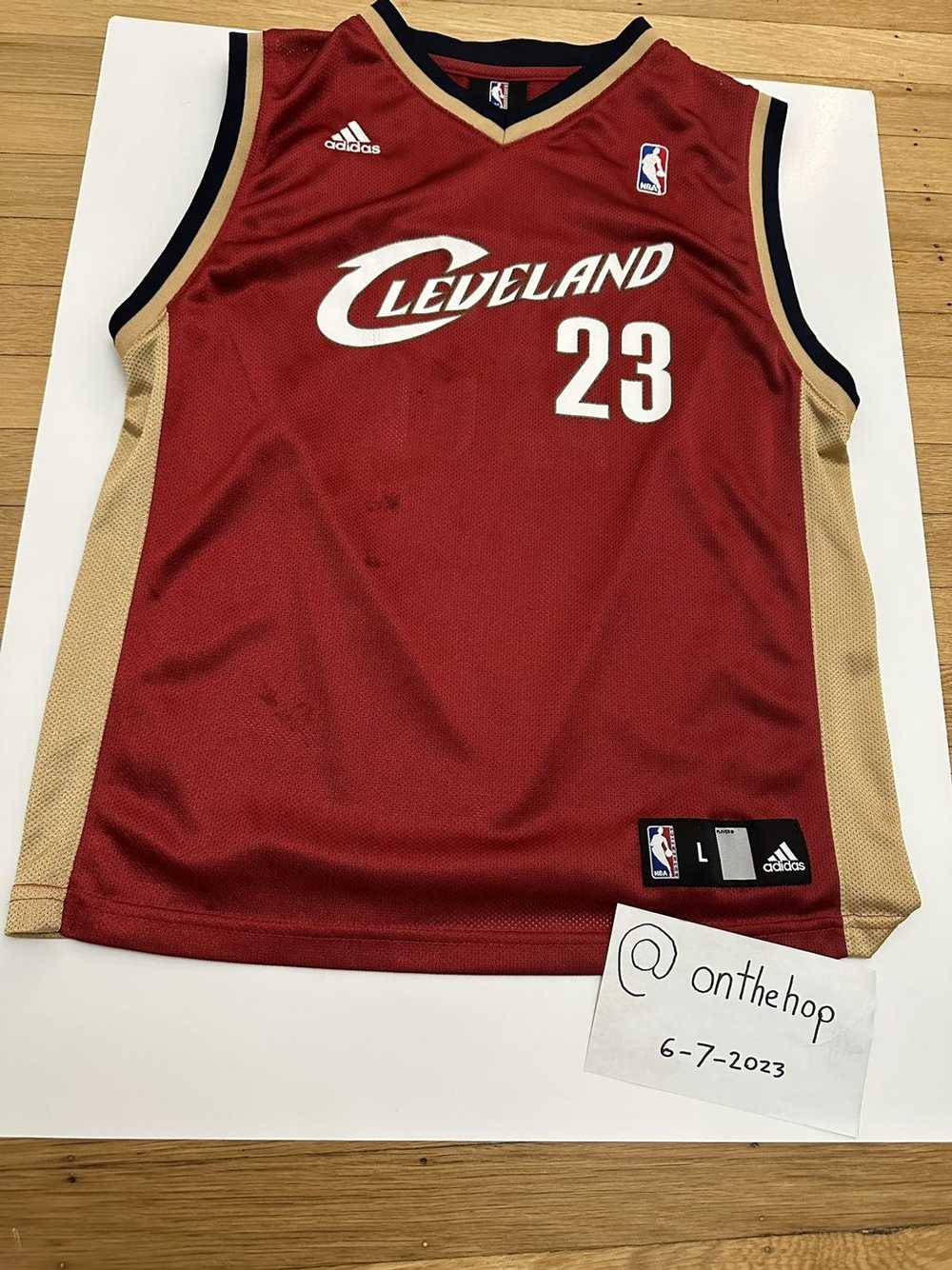 Lebron James Cleveland Cavaliers Adidas T Shirt Mens Medium Navy Blue  Jersey #23