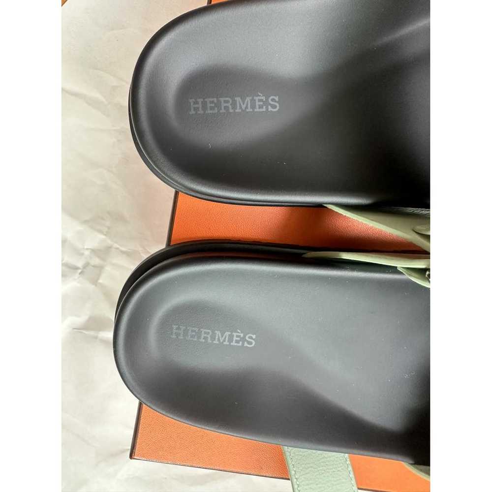 Hermès Chypre leather sandal - image 8