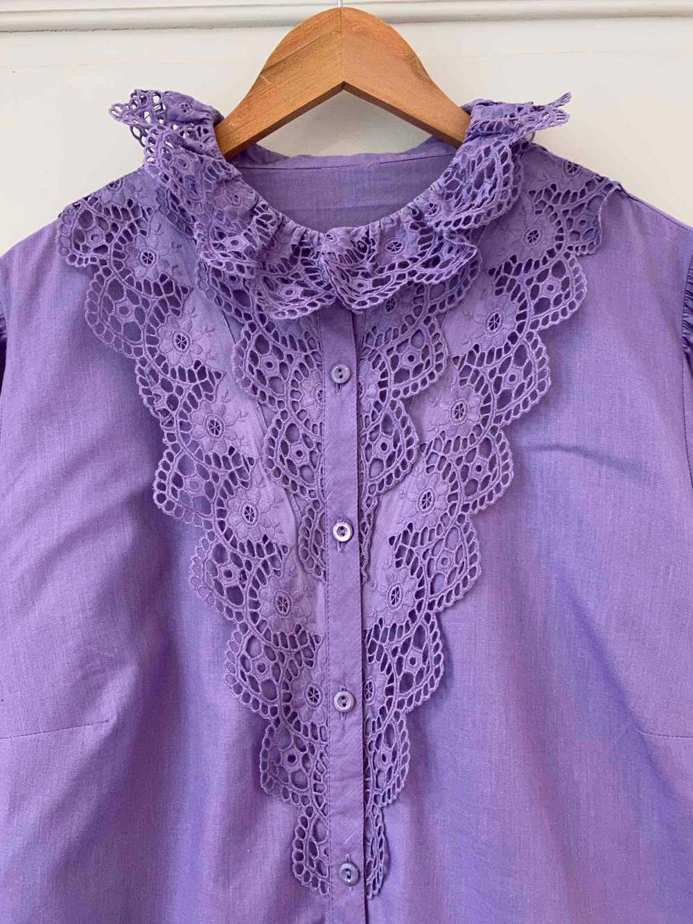 Austrian blouse - Austrian cotton blouse in paste… - image 2