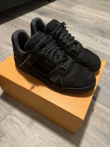 Louis Vuitton Trainer Sneakers Black Runners Size 12