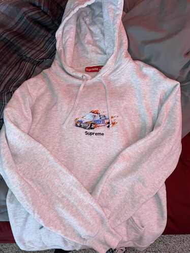 Supreme cop discount car hoodie grey