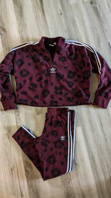 Adidas Adidas allover leopard print sweat suit