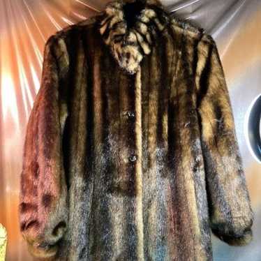 Vintage Vintage 90’s Pamela Mccoy Faux Fur Coat S… - image 1