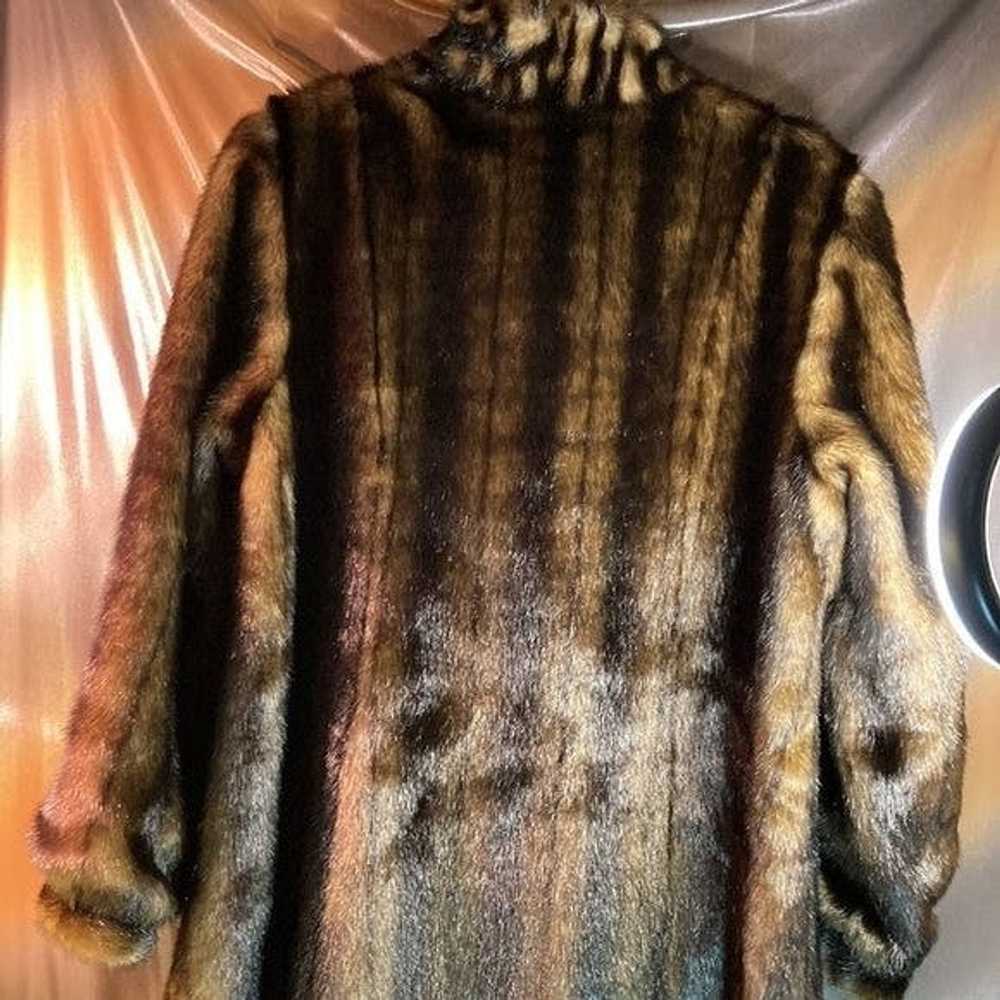 Vintage Vintage 90’s Pamela Mccoy Faux Fur Coat S… - image 4