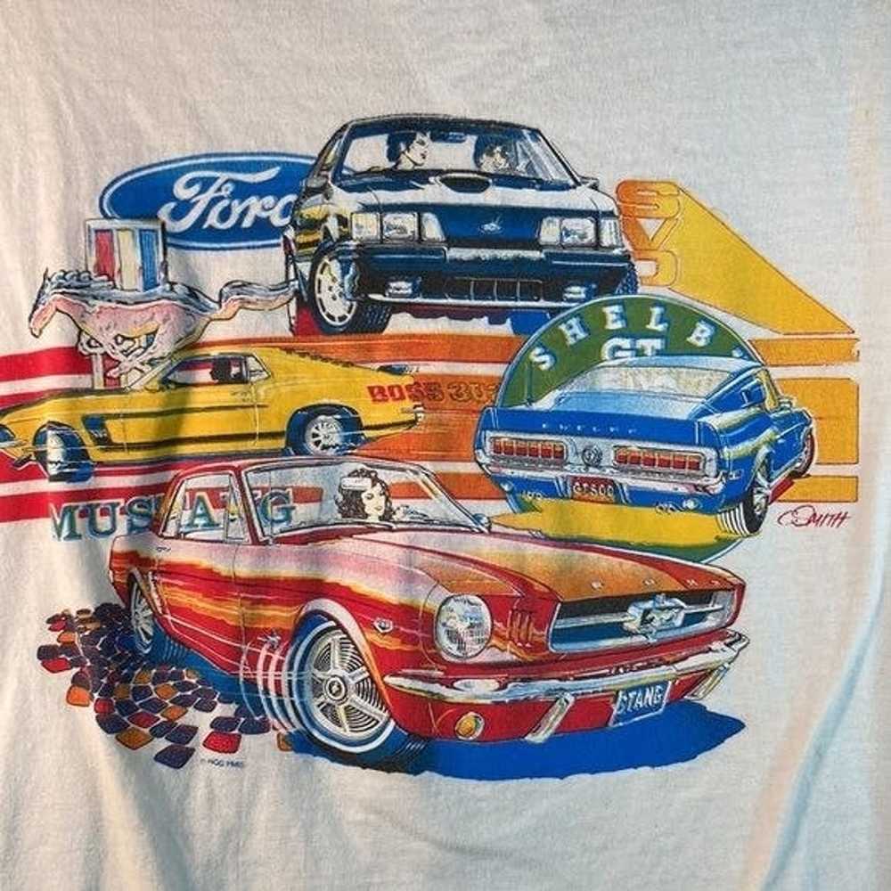 Vintage Vintage 80’s Ford Shelby Mustang T-Shirt … - image 2