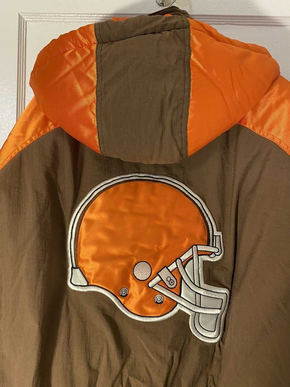 Vintage Starter - Cleveland Browns 1/4 Zip Hooded Windbreaker