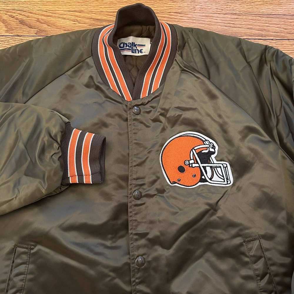 Vintage Chalk Line Cleveland Browns Satin Jacket ~ Size Youth XL