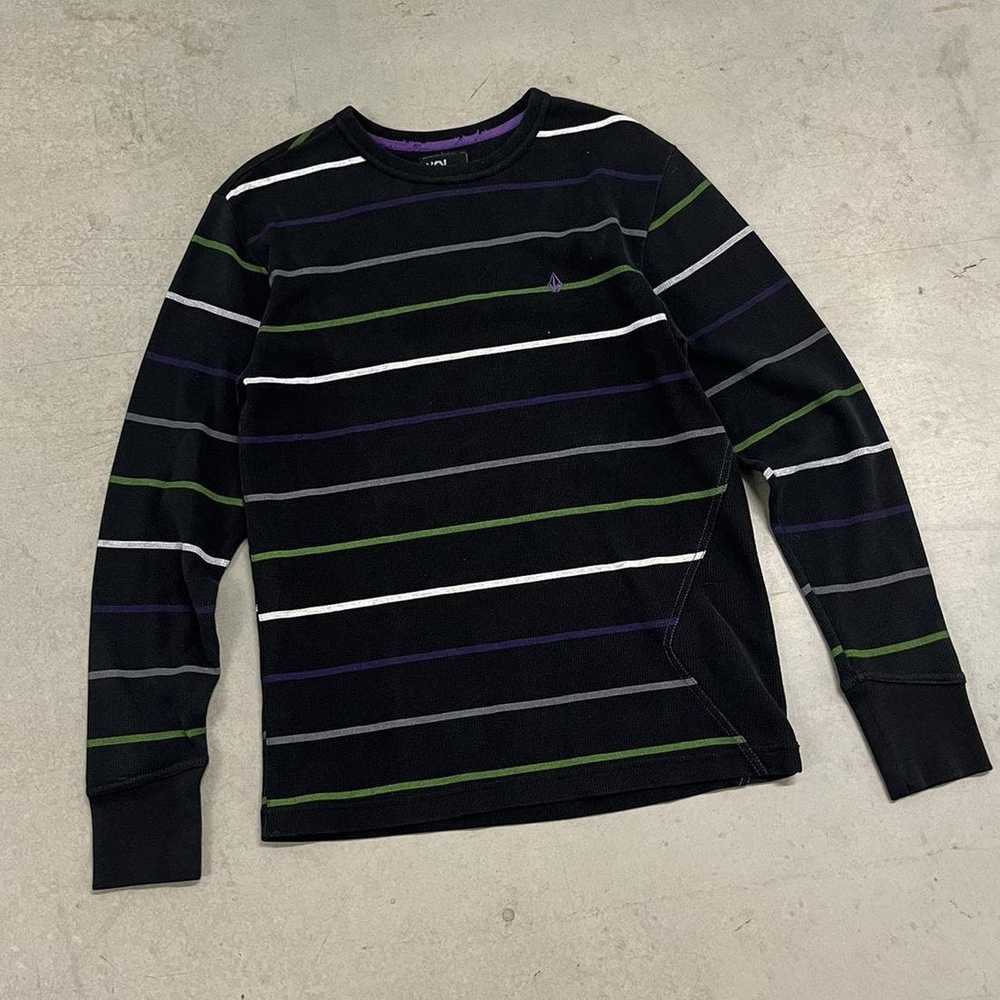 Volcom Vintage y2k thermal long sleeve striped sh… - image 2