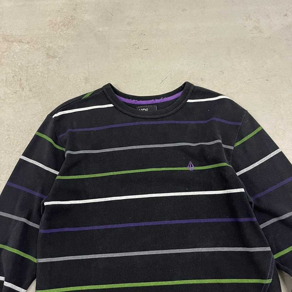 Volcom Vintage y2k thermal long sleeve striped sh… - image 3