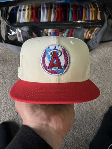 Los Angeles Angels 50th Anniversary MLB 59FIFTY New Era Sky Blue Hat Red  Bottom