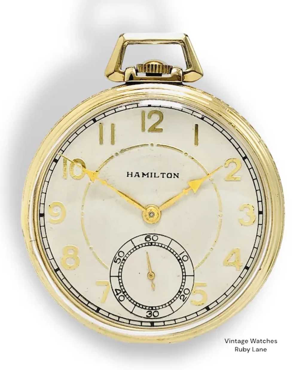 1938 Hamilton Morris 917 10s Pocket Watch - image 2