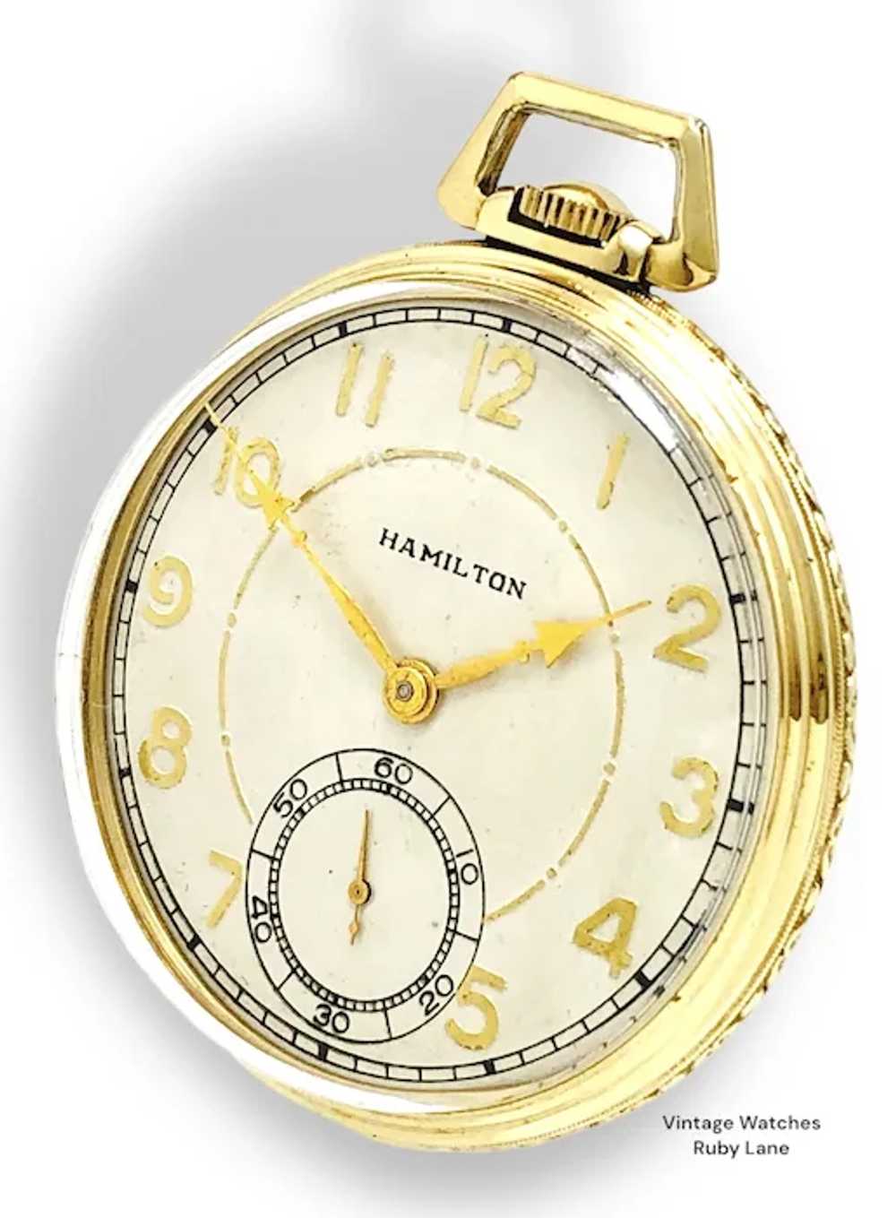 1938 Hamilton Morris 917 10s Pocket Watch - image 3