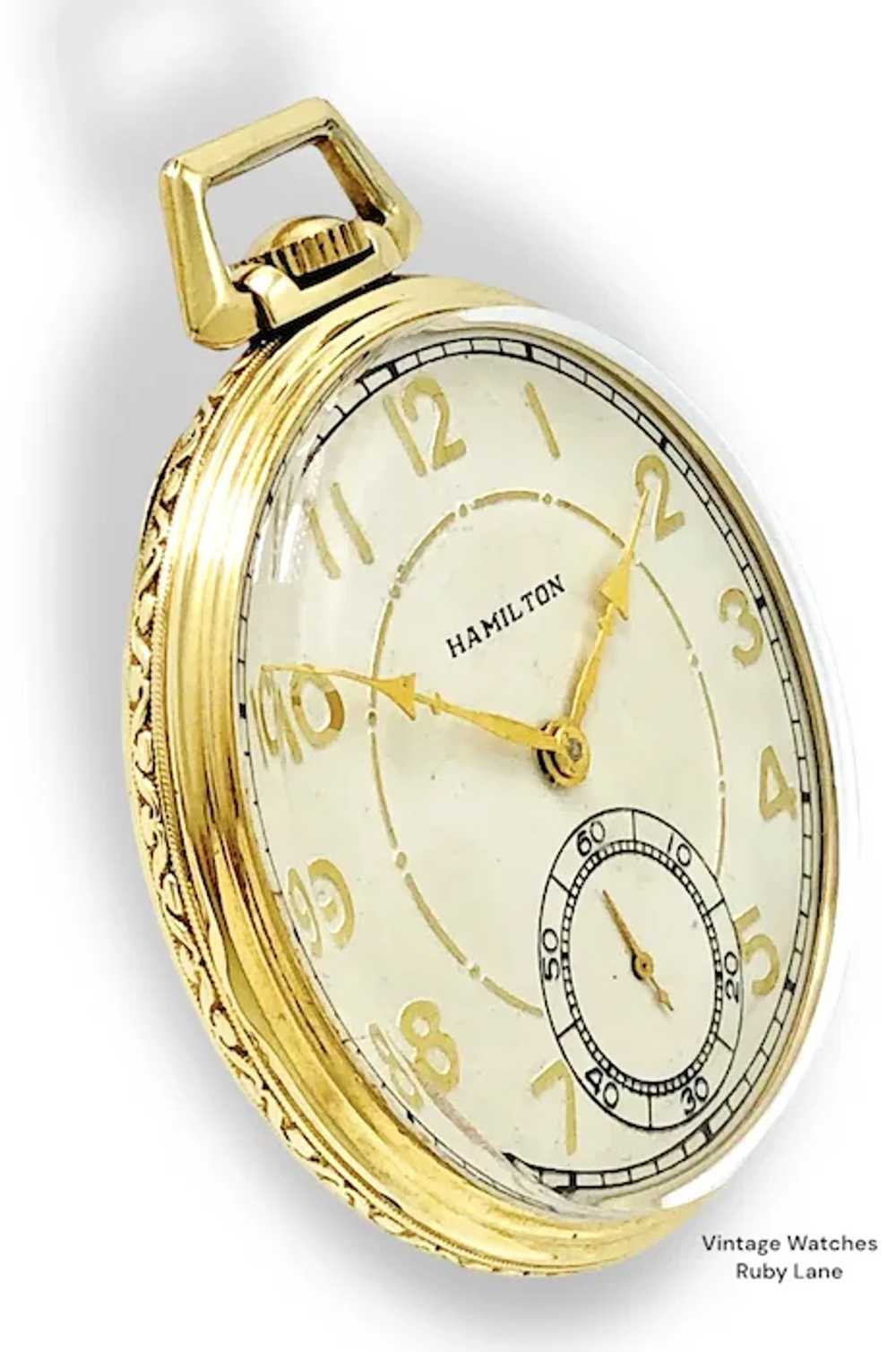 1938 Hamilton Morris 917 10s Pocket Watch - image 4