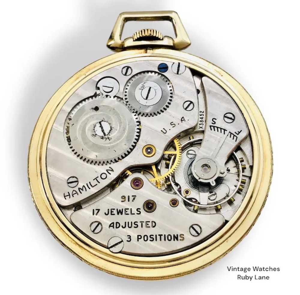 1938 Hamilton Morris 917 10s Pocket Watch - image 9