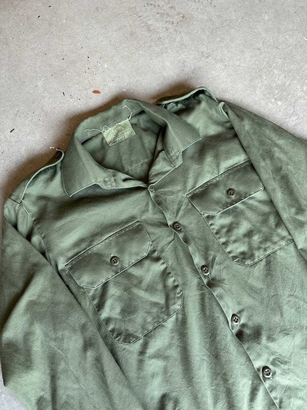 Vintage Vintage 1987 Military Fatigues Flannel Sh… - image 2
