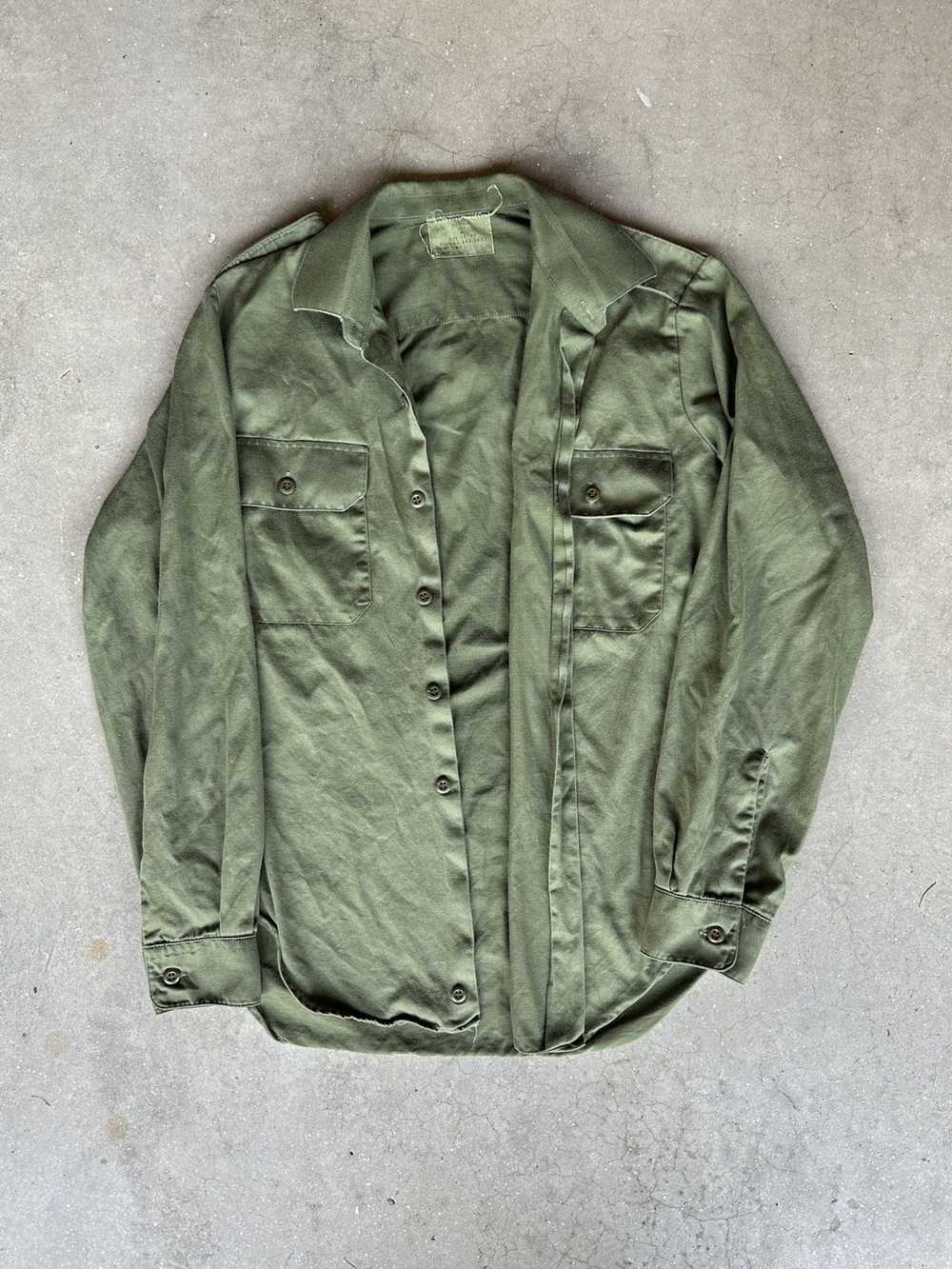 Vintage Vintage 1987 Military Fatigues Flannel Sh… - image 4