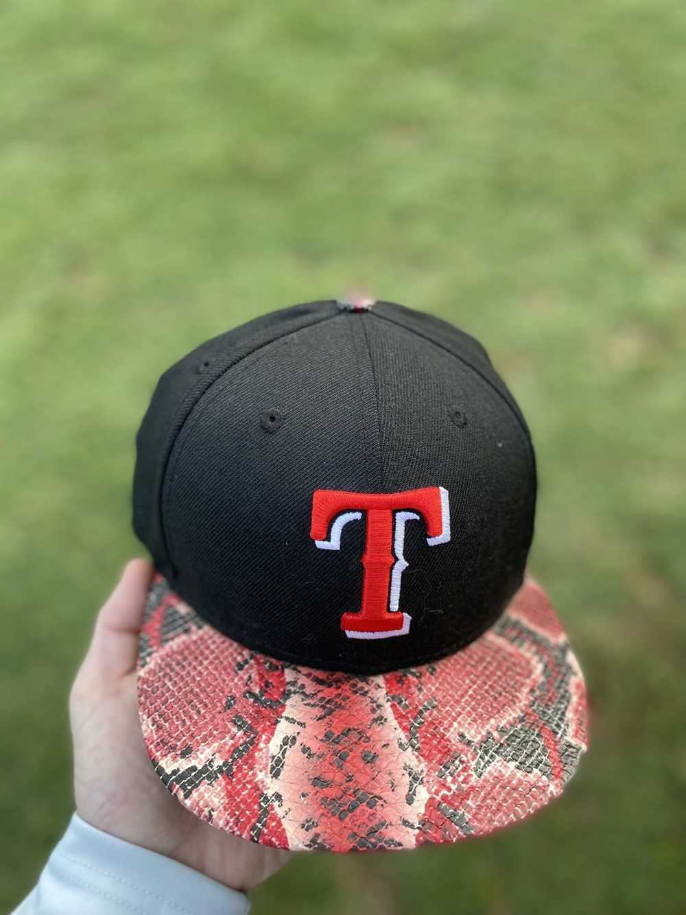 New Era Texas Rangers snake skin hat. 7 5/8 - image 1