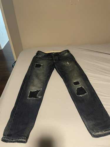 Armani Armani dark wash patchwork jeans