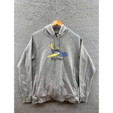 Nike Jordan Fly Nike Heather Gray Hoodie Sweatshi… - image 1