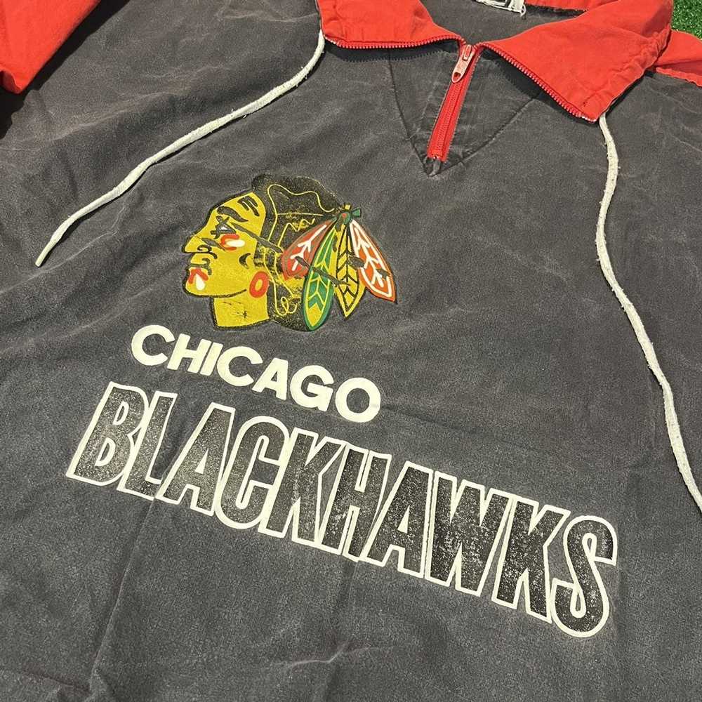 Chicago Blackhawks Color Rush Vintage NHL Crewneck Sweatshirt Ash / S