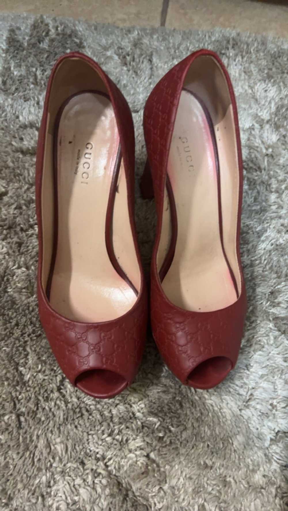 Gucci Red open toe Gucci heels - image 2