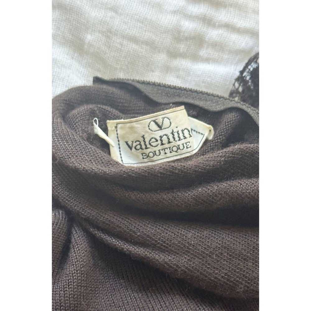 Valentino Vintage VALENTINO 1980s Brown Lace Inse… - image 7