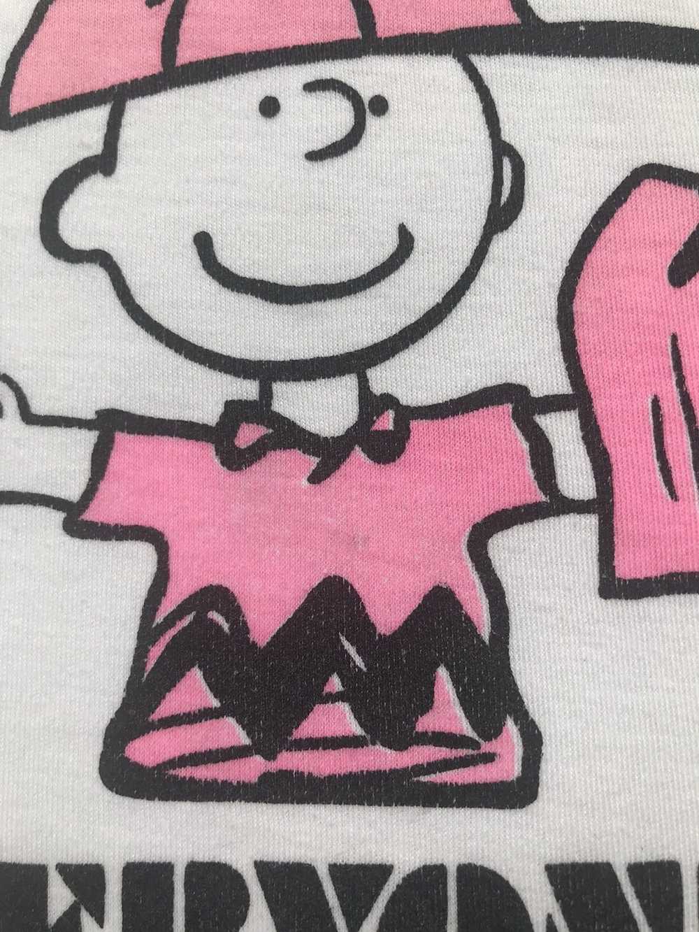 Vintage VTG 80’s Peanuts Charlie Brown Crop T-Shi… - image 3
