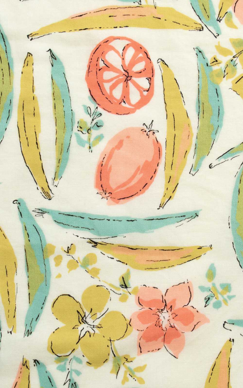1960s Fruit Novelty Print Cotton Blouse | small - image 2