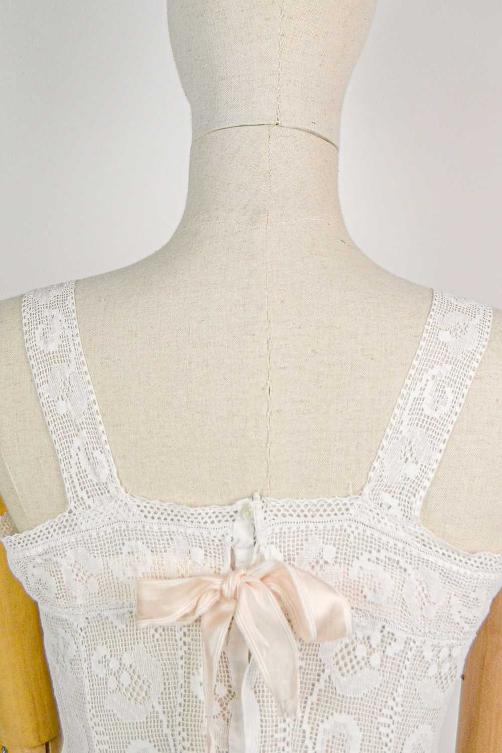 HONORINE - 1920s Vintage Cotton Lace Bralette - S… - image 10