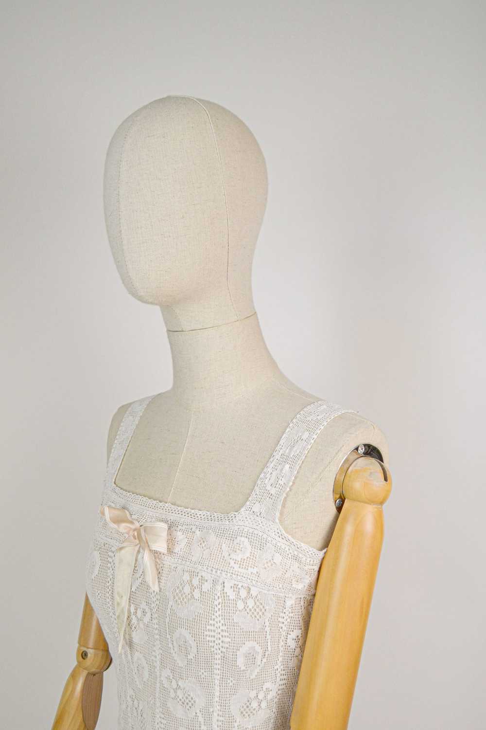 HONORINE - 1920s Vintage Cotton Lace Bralette - S… - image 6