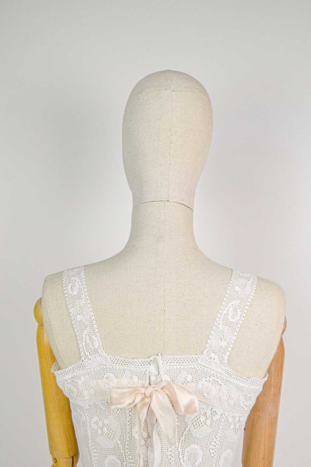 HONORINE - 1920s Vintage Cotton Lace Bralette - S… - image 7