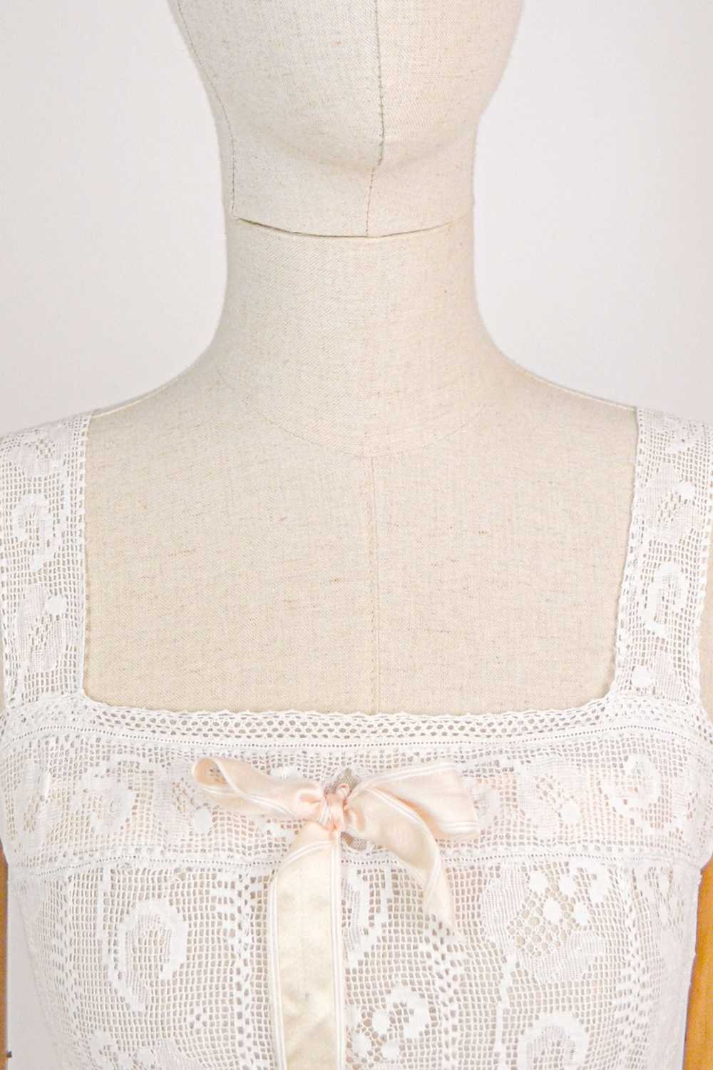 HONORINE - 1920s Vintage Cotton Lace Bralette - S… - image 8