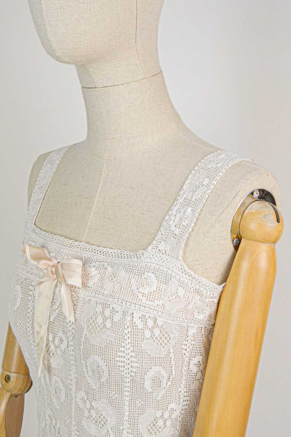 HONORINE - 1920s Vintage Cotton Lace Bralette - S… - image 9