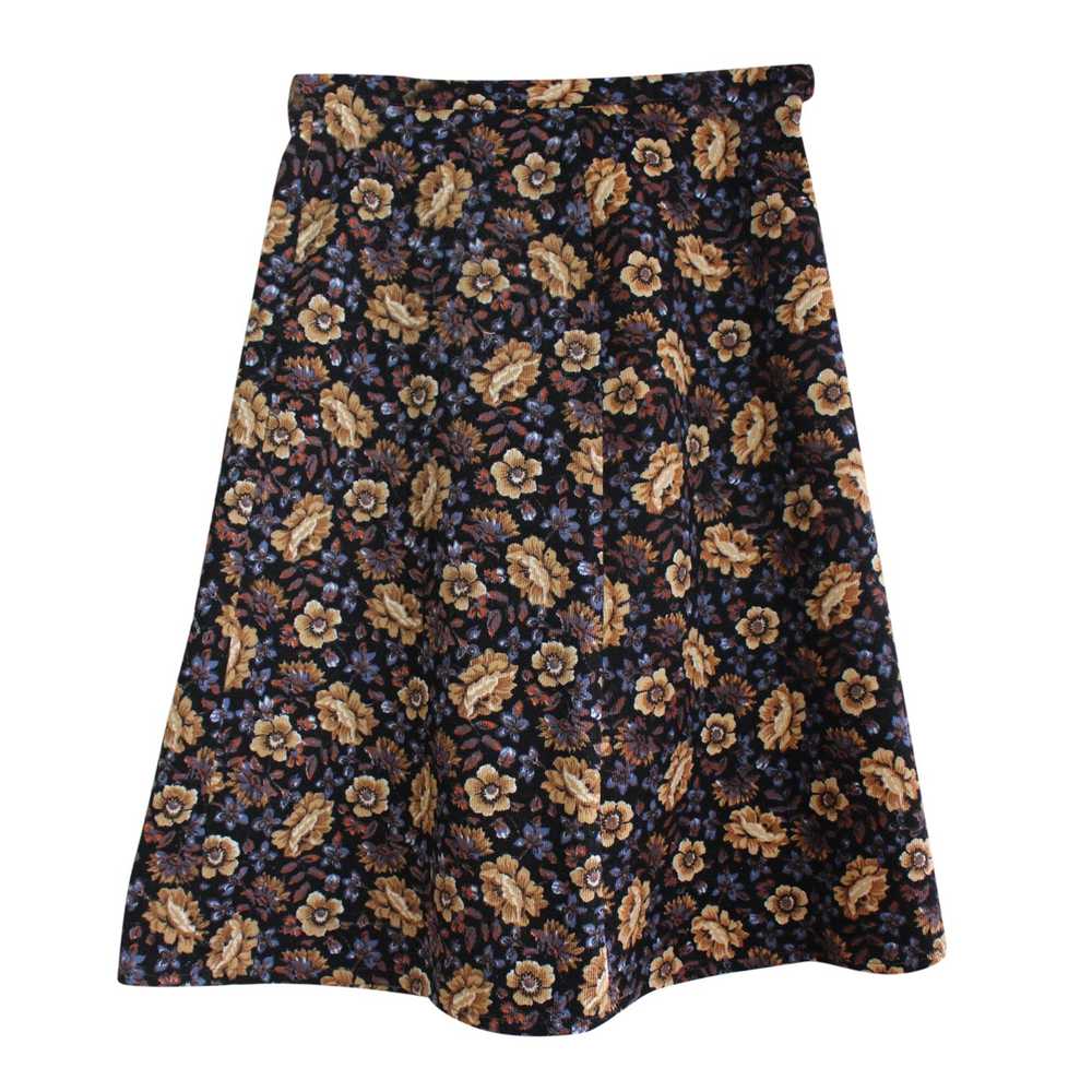 Corduroy skirt - Floral skirt in finely corduroy,… - image 1