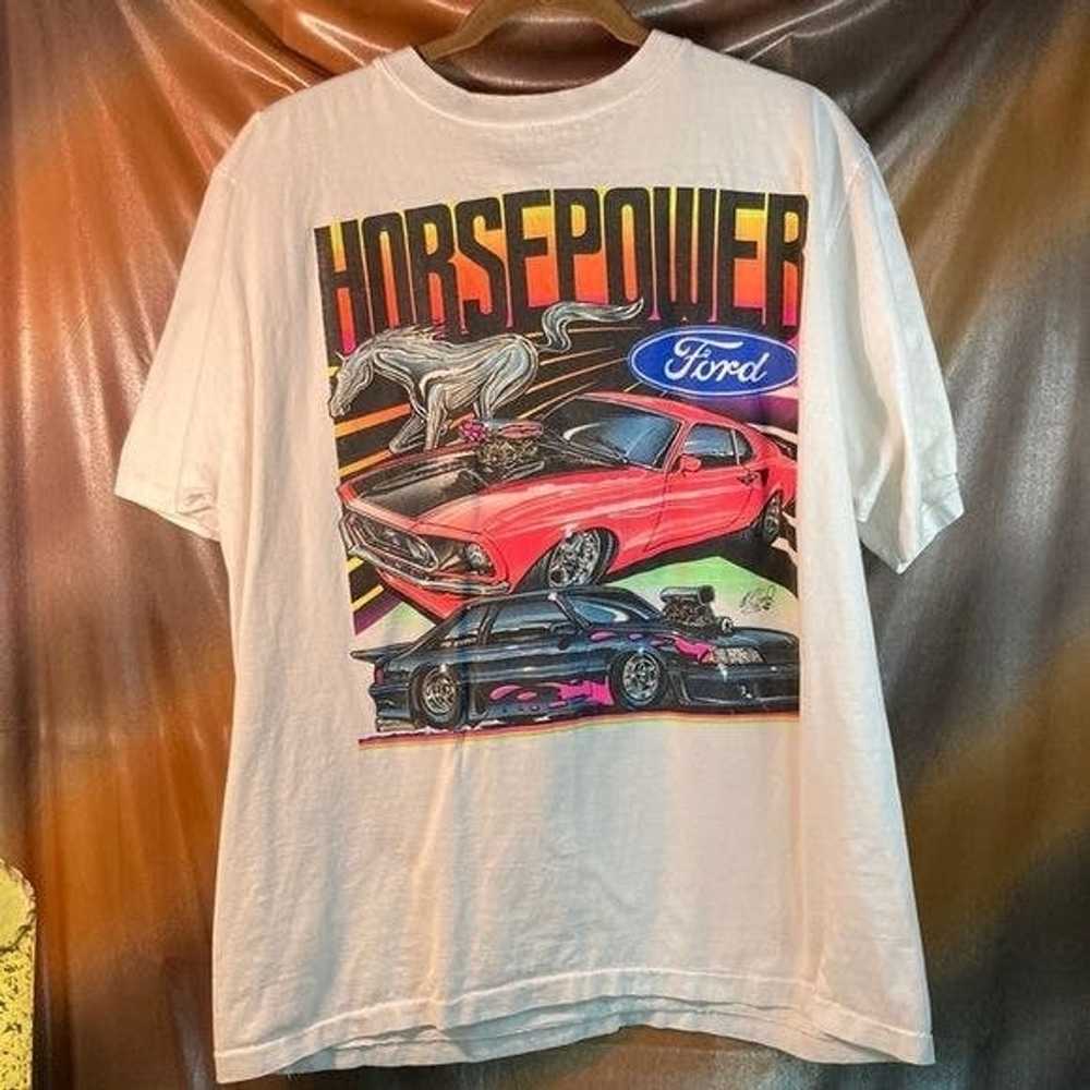 Vintage Vintage 90’s Ford Horsepower Graphics T-S… - image 1