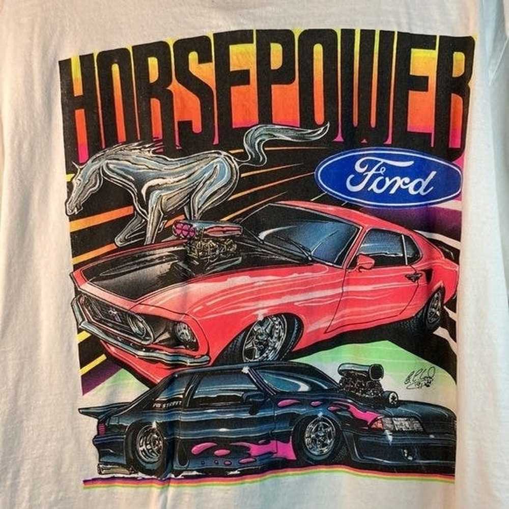 Vintage Vintage 90’s Ford Horsepower Graphics T-S… - image 2